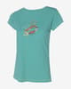 Camiseta Trangoworld Keys manga corta turquesa mujer