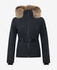 Chaqueta con capucha Tsunami Majestic negro mate mujer