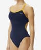 Maillot de bain TYR Hexa Trinityfit bleu marine jaune femme
