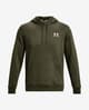 Felpa con cappuccio Under Armour Icon Fleece verde oliva