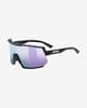 Uvex Sportstyle 235 Brille mattschwarz mit lilanen verspiegelten Gläsern