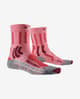 Calcetines X-Bionic Trek X Linen rosa granate gris mujer