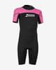 Traje neopreno Zoggs Sea Ranger 1.5 manga corta negro rosa infantil