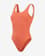 Bañador Speedo Textured Deep U-Back One Piece naranja mujer