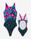 Bañador de natación Turbo Crystal tira ancha gris mujer