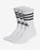 Meias adidas Cushioned Crew 3S branco puro preto (3 pares)