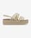 Sandalias Crocs Brooklyn Strappy Low Wedge beige mujer