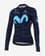 Maillot Movistar Team 2022 Replica manga larga azul mujer