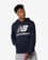 Sudadera con capucha New Balance Essential Stacked azul marino blanco