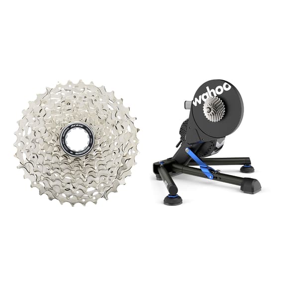 Rolo de treino Wahoo Kickr 2023 + Cassete Shimano 105 R7100 Di2 12V 11