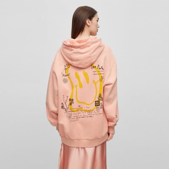 Pink yellow hoodie best sale