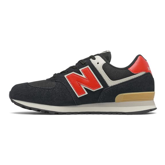 Zapatillas New Balance 574 Core negro blanco rojo infantil متنزهات Zapatillas New Balance 574 Core negro blanco rojo infantil متنزهات