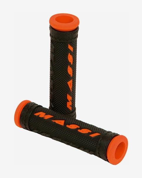 Puños Massi Comp Double Density Gel negro naranja flúor