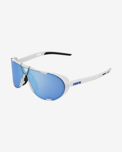 Gafas 100% Westcraft blanco con lentes HiPER Blue Multilayer Mirror