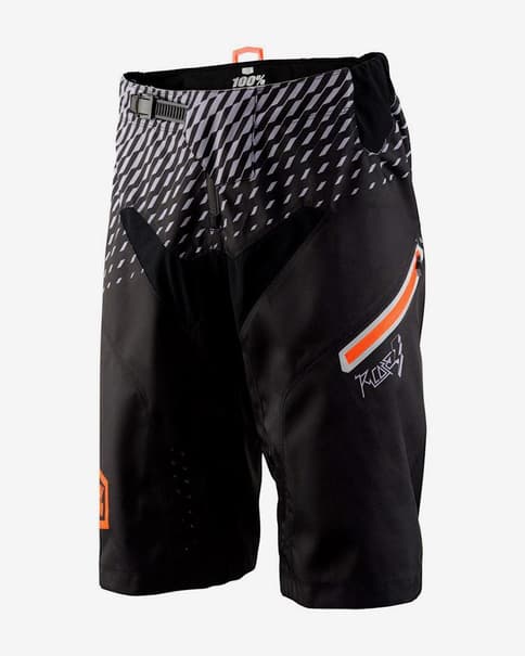 Pantalón corto 100% MTB R-Core negro gris
