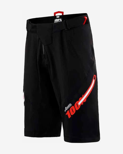 Pantalón corto 100% MTB Airmatic negro rojo