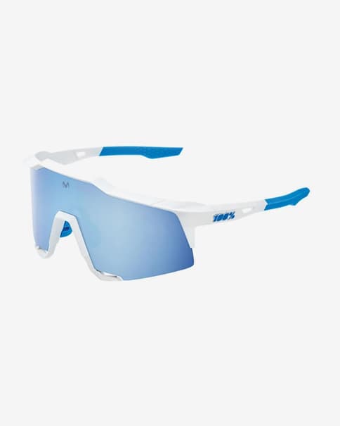 Gafas 100% Speedcraft Movistar Team 2022 azul blanco con lentes Hiper azul