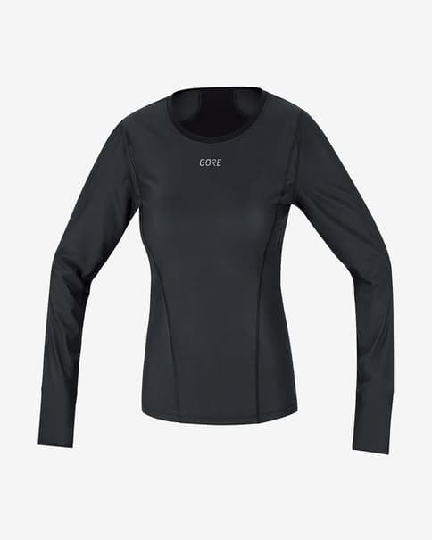 Camiseta interior Gore Wear Windstopper manga larga negro mujer