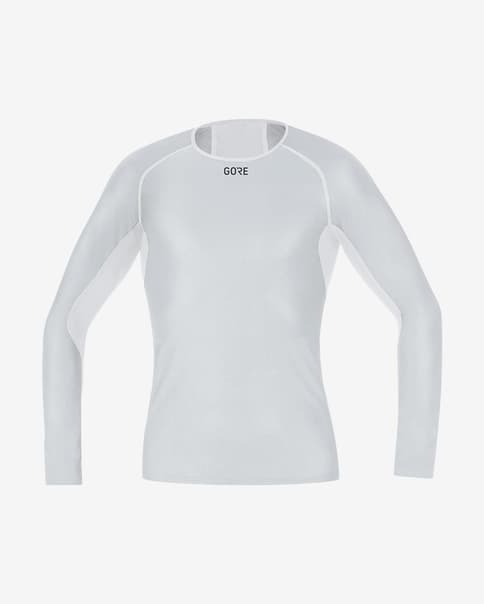 Camiseta interior Gore Wear Windstopper ligera manga larga blanco