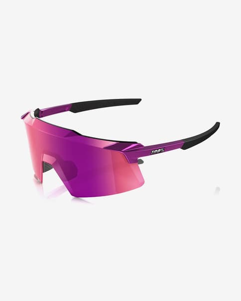 Gafas 100% Aerocraft Gloss Purple Chrome con lente Purple Multilayer Mirror