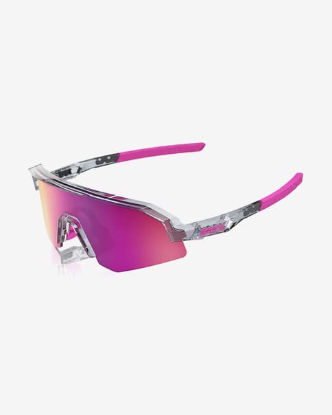 Gafas 100% Slendale XS Polished Translucent Grey con lente Purple Multilayer Mirror infantil