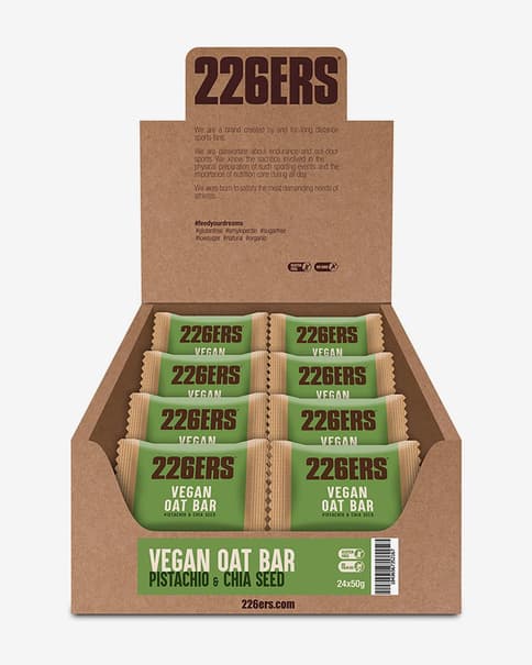 Barrita energética 226ERS Vegan Oat sabor pistacho y chía 50 g (24 unidades)