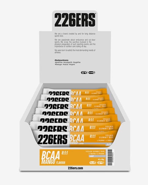 Barrita energética 226ERS Vegan Gummy BCAA sabor mango 30 g (42 unidades)