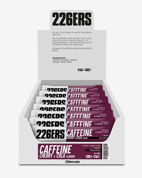 Barrita energética 226ERS Vegan Gummy Cafeína sabor cereza y cola 30 g (42 unidades)