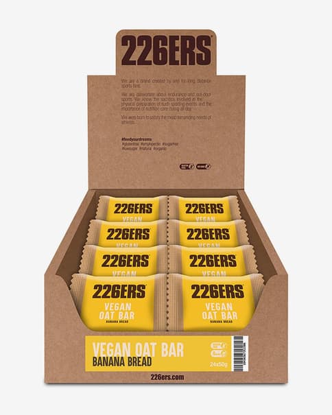 Barrita energética 226ERS Vegan Oat sabor pan de plátano 50 g (24 unidades)