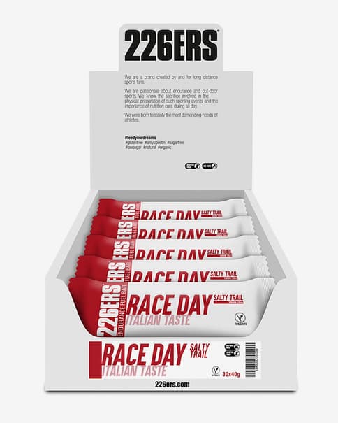 Barrita energética 226ERS Race Day Salty Trail sabor italiano 40 g (30 unidades)