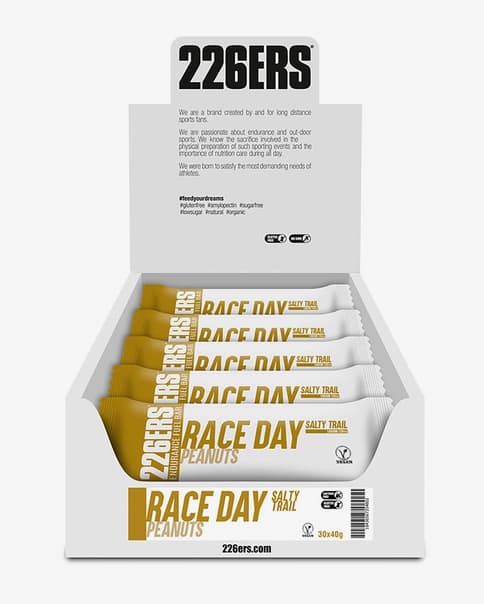 Barrita energética 226ERS Race Day Salty Trail sabor cacahuete 40 g (30 unidades)