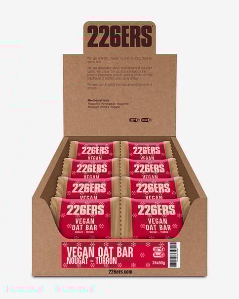 Barrita energética 226ERS Vegan Oat sabor turrón 50 g (24 unidades)