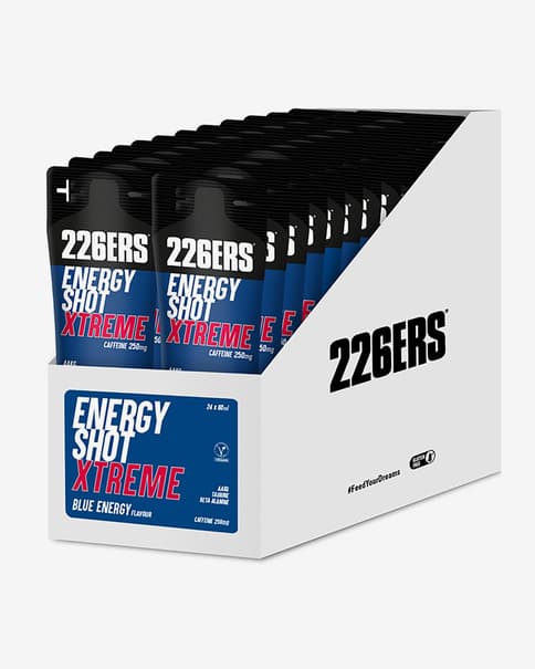 Gel energético 226ERS Energy Shot Xtreme Cafeína sabor blue energy 60 ml (24 sticks)