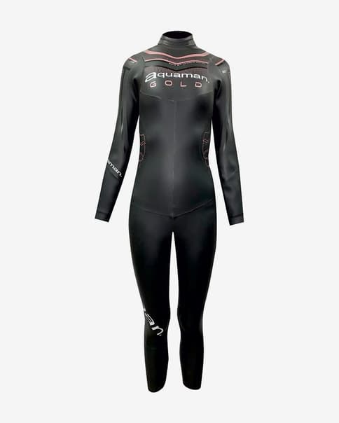 Fato de neopreno Aquaman Cell Gold 2024 preto dourado mulher