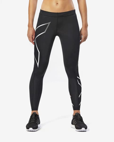 Malla larga 2XU Compression negro plata mujer
