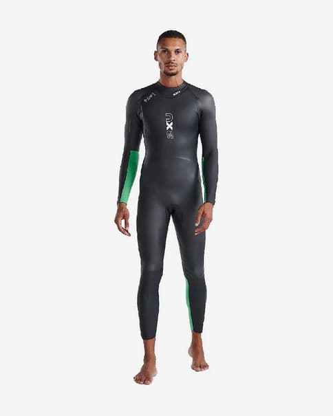 traje de neopreno 2XU Propel open water zielony jasny czarny