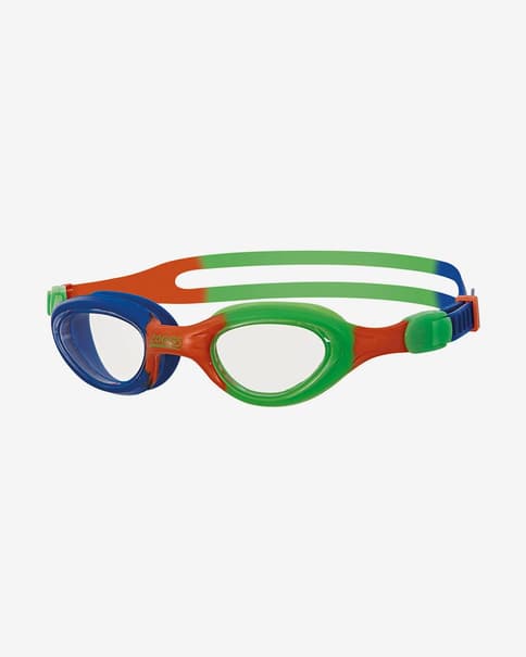 Gafas de natación Zoggs Little Super Seal azul naranja verde junior