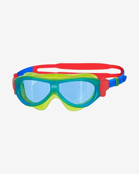 Gafas de natación Zoggs Phantom Kids Mask amarillo rojo azul junior
