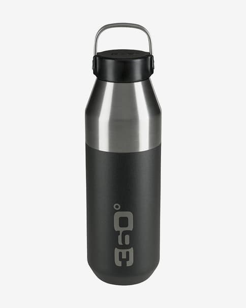Botella termo 360 Degrees boca estrecha 750 ml negro