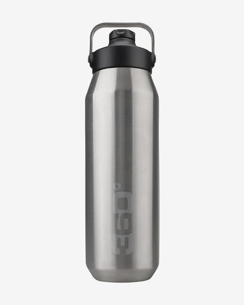 Botella termo 360 Degrees boca ancha y boca estrecha con tapón magnético 1 L gris
