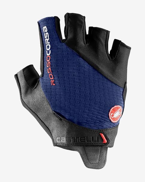 Guantes Castelli Pro V Rosso Corsa azul oscuro