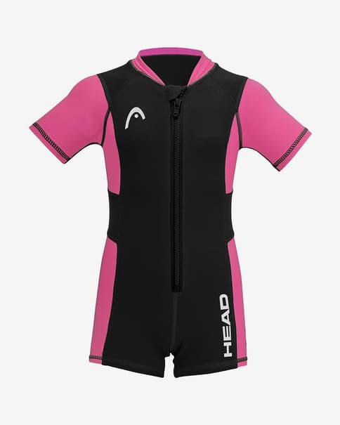 Traje neopreno Head Light Shorty manga corta negro rosa infantil