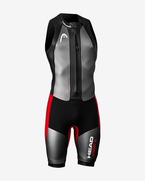 Head Myboost Trisuit ärmellos grau/schwarz/rot