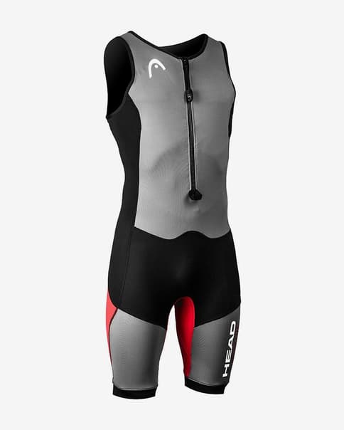 Head Myboost Lite Trisuit ärmellos grau/schwarz/rot