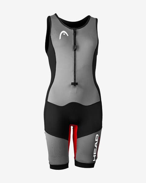 Head Myboost Lite Ærmeløs Triathlon Trisuit Grå Sort Rød Kvinder