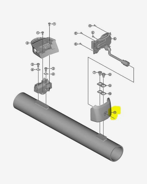 Tapa inferior para soporte Shimano BM-E8010