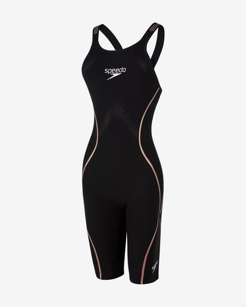 Costume Speedo Fastskin LZR Pure Intent Closedback Kneeskin nero giallo donna