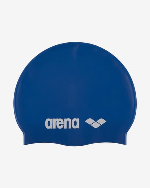 Gorro de natación Arena Classic Silicone Junior azul blanco
