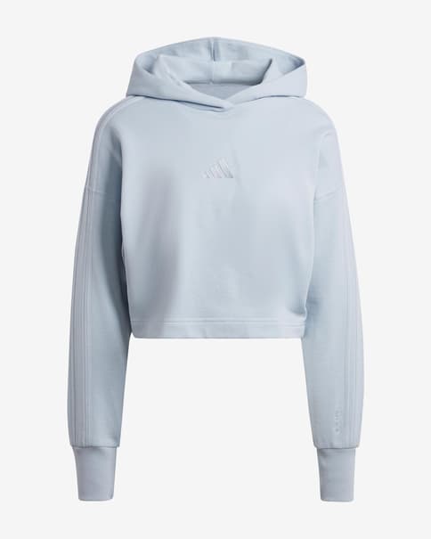 Sudadera con capucha adidas All SZN French 3 bandas azul claro mujer