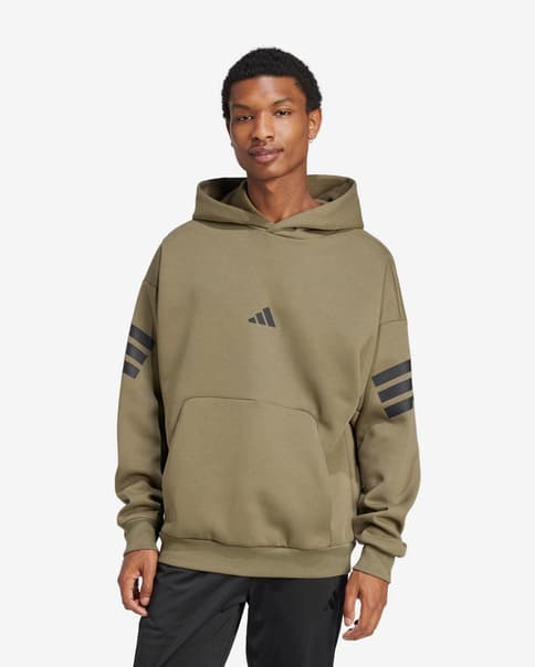Sudadera con capucha adidas Future Icons 3S verde caqui negro puro